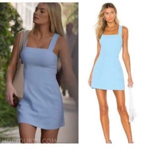 Amanda Uprichard Ace Mini Dress in Pacific Medium